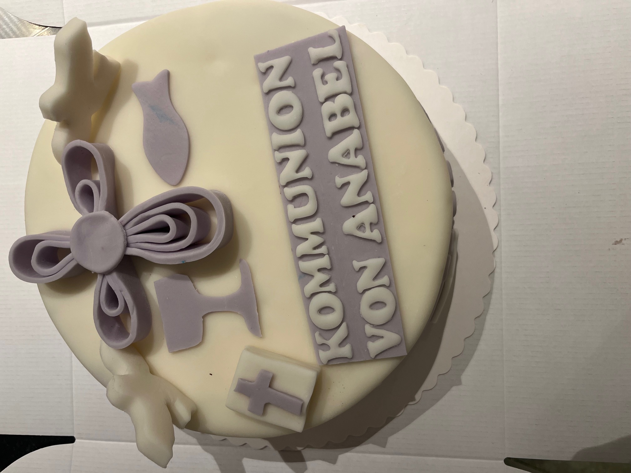 Torte zur Kommunion - weiß